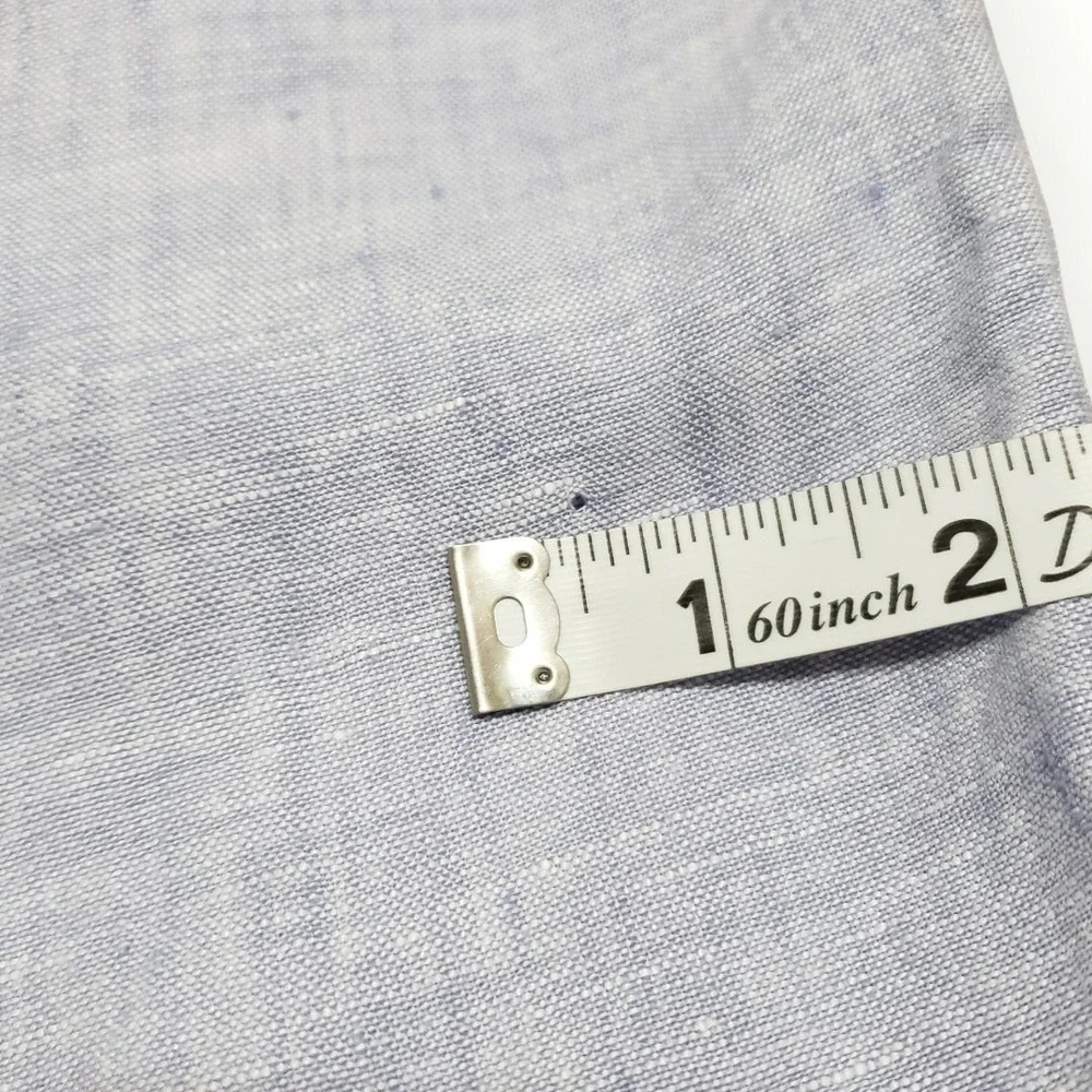 Tahari 100% Linen Shorts Womens 2X Chambray Blue Drawstring Waist‎ Plus Size